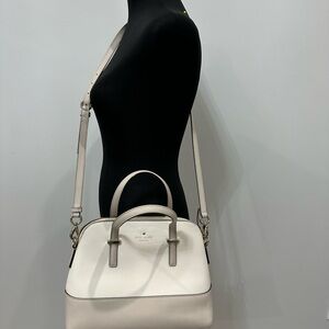 Kate Spade Cream and White Satchel & Wallet